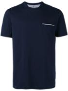 Brunello Cucinelli Front Pocket T-shirt, Men's, Size: Large, Blue, Cotton