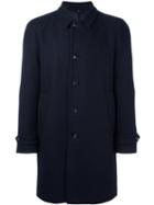 Hevo Notched Lapel Mid Coat, Men's, Size: 46, Blue, Viscose/virgin Wool/polyamide