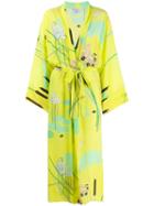 Bernadette Peignoir Floral Kimono Dress - Yellow