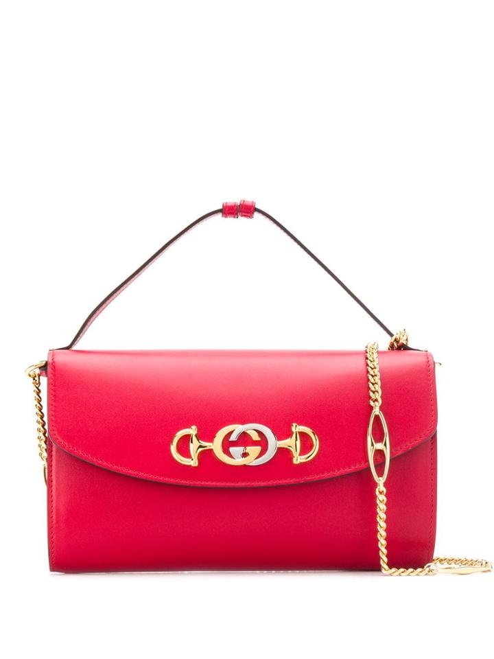 Gucci Horsebit Shoulder Bag - Red
