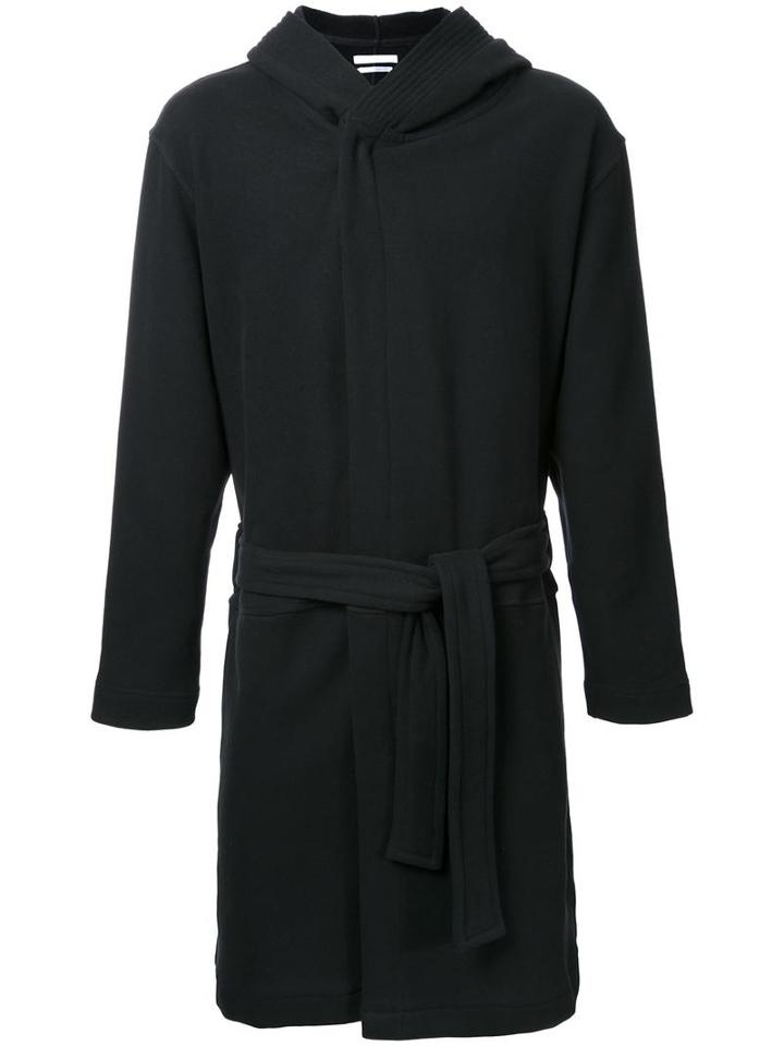 Revised Belted Coat, Men's, Size: Medium, Black, Cotton