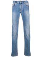 Versace Faded Slim-fit Jeans - Blue