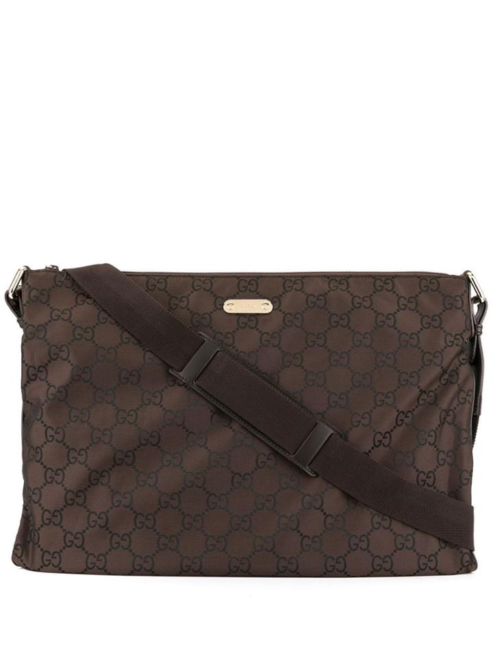 Gucci Pre-owned Gg Pattern Shoulder Bag - Black