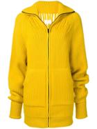Maison Margiela Open Detail Rib Knit Jacket - Yellow & Orange
