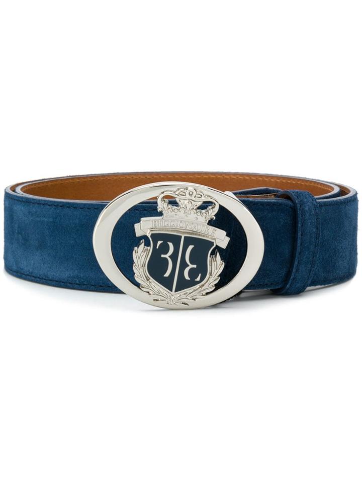 Billionaire Logo Plaque Belt - Blue