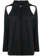 Yang Li Cut-out Knitted Hoodie - Black