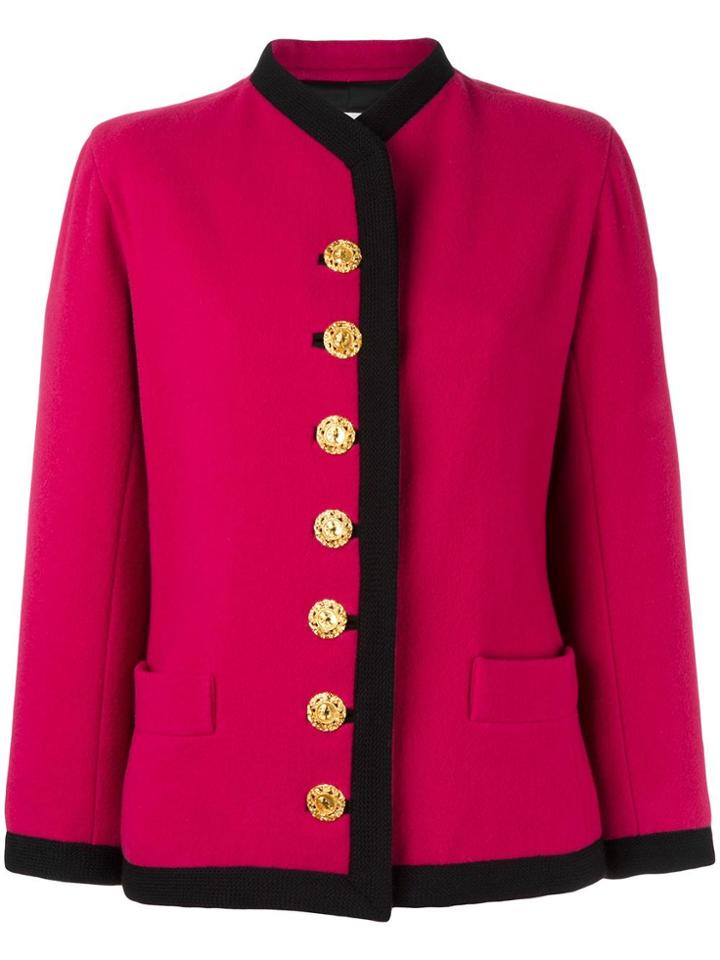 Yves Saint Laurent Vintage Golden Button Jacket - Pink & Purple