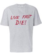 Mcq Alexander Mcqueen - Live Fast Die Print T-shirt - Men - Cotton - L, Grey, Cotton
