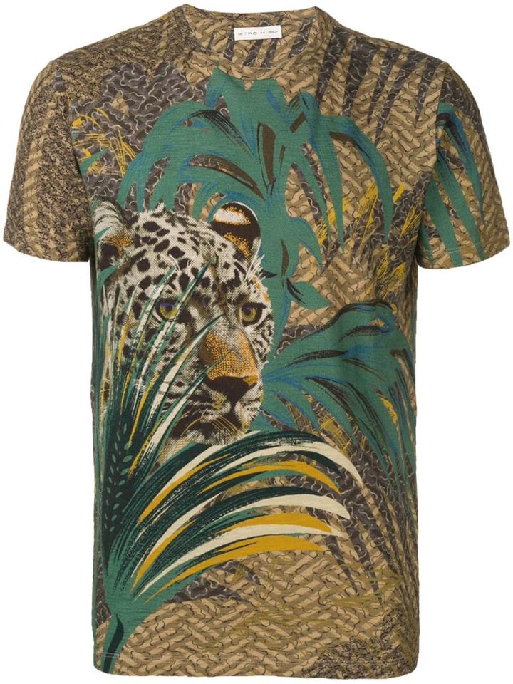 Etro Jungle Print T-shirt - Neutrals