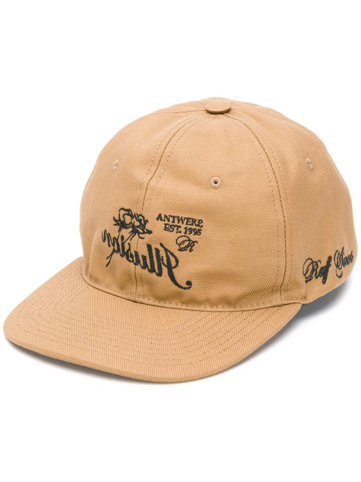 Raf Simons Illusion Embroidery Baseball Cap - Brown
