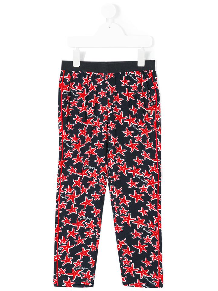 Armani Junior - Starfish Printed Leggings - Kids - Viscose - 4 Yrs, Blue