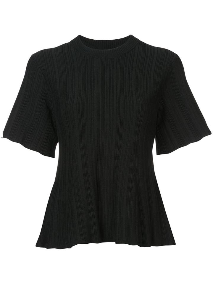 Proenza Schouler Plissé Knit Top - Black