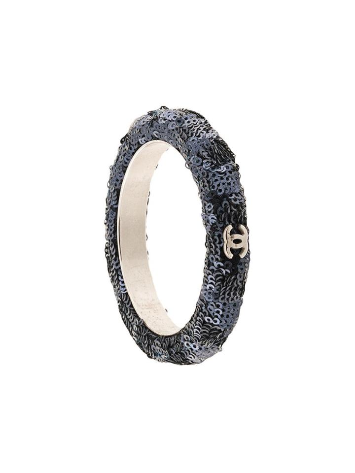 Chanel Pre-owned Spangle Bangle - Blue