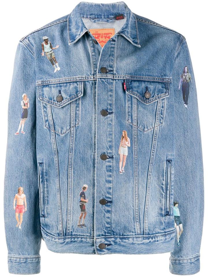 Levi's People Print Denim Jacket - Blue