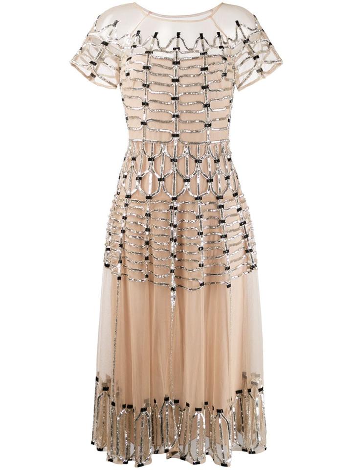 Temperley London Clio Embellished Midi Dress - Neutrals