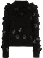 Paskal 3d Flower Knitted Sweater - Black