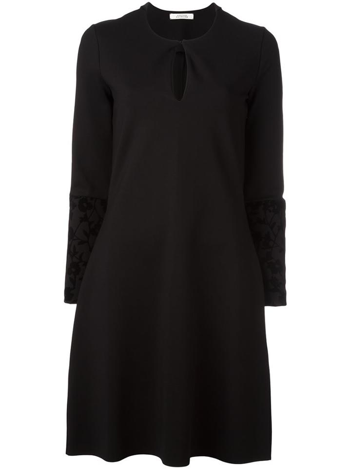 Dorothee Schumacher Keyhole Neck Dress, Women's, Size: 3, Black, Polyamide/viscose/spandex/elastane