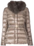 Herno Furry Neck Padded Jacket - Grey