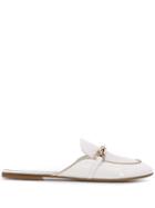 Cesare Paciotti Kids Teen Round Toe Slippers - White