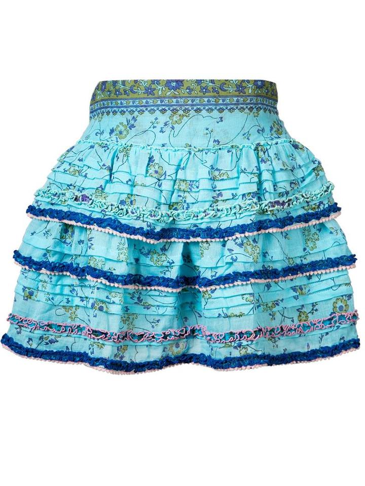 Poupette St Barth 'bibi' Skirt, Women's, Size: Xs, Blue, Cotton