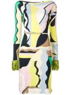 Emilio Pucci Vallauris Print Fringed Dress - Green