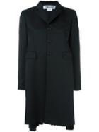 Comme Des Garçons Comme Des Garçons Pleated Inset Coat, Women's, Size: Small, Black, Wool/polyester/cupro