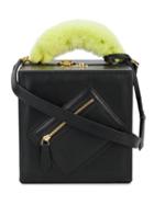 Natasha Zinko - Mink Fur Trimmed Shoulder Bag - Women - Leather/mink Fur - One Size, Black, Leather/mink Fur