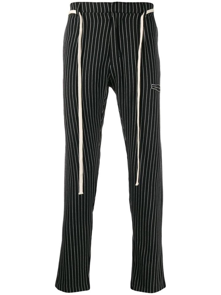 Represent Pinstripe Tailored Trousers - Black