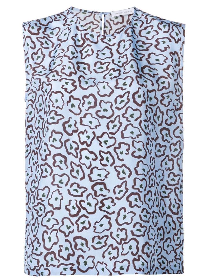 Christian Wijnants Abstract Floral Vest Top - Blue
