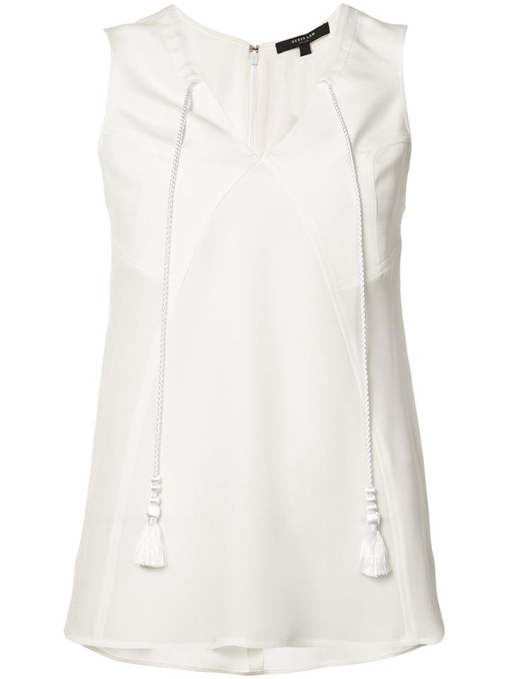 Derek Lam - Tassel Tank Top - Women - Silk - 38, White, Silk