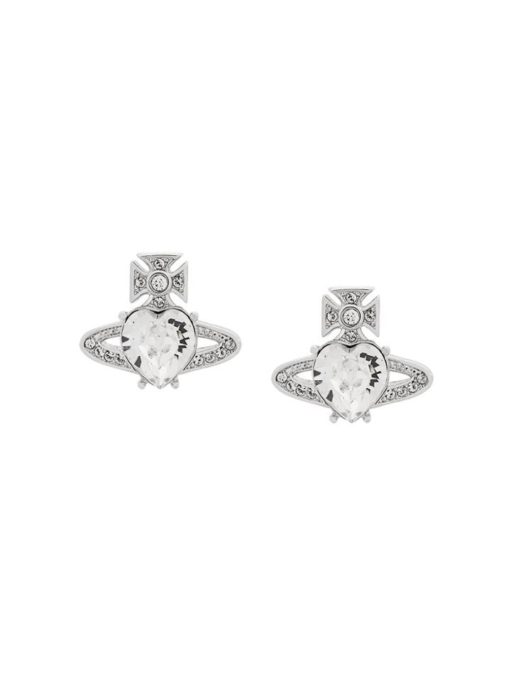 Vivienne Westwood Orb Stud Earrings - White
