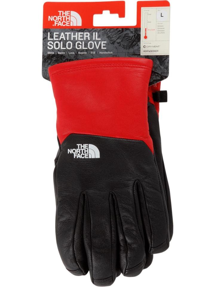 Supreme Tnf Leather Gloves - Black