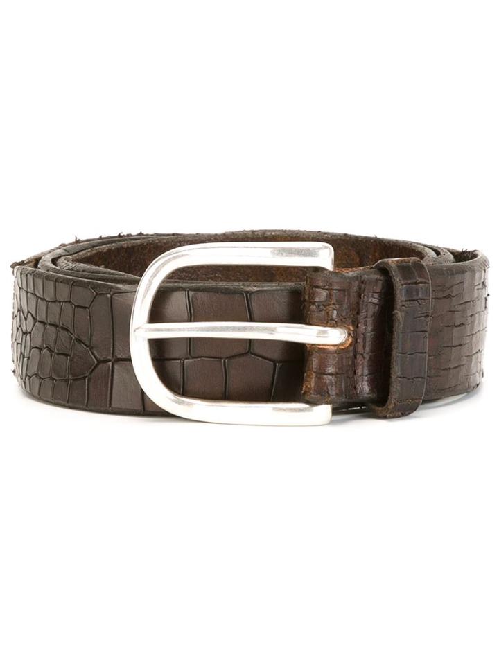 Orciani Buckle Belt, Men's, Size: 100, Leather