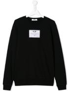 Msgm Kids Teen Label Patch Sweatshirt - Black