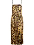 Adam Lippes Leopard Cami Dress - Multicolour