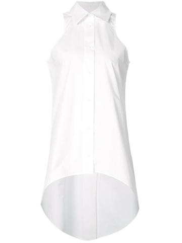 Ko Studio Sleeveless Asymmetric Shirt, Women's, Size: Medium, White, Cotton