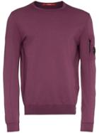 Cp Company Logo Embellished Cotton Sweater - Pink