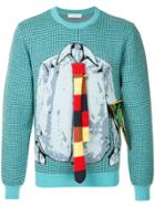 Jw Anderson Trompe L'oeil Shirt And Tie Sweater - Blue