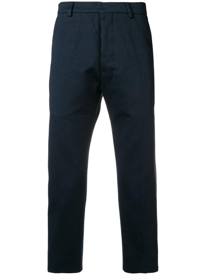 Ami Paris Straight Fit Trousers - Blue