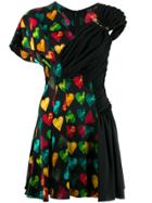 Versace Heart Print Mini Dress - Black