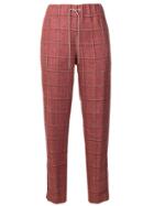 Fabiana Filippi Cropped Check Trousers - Brown