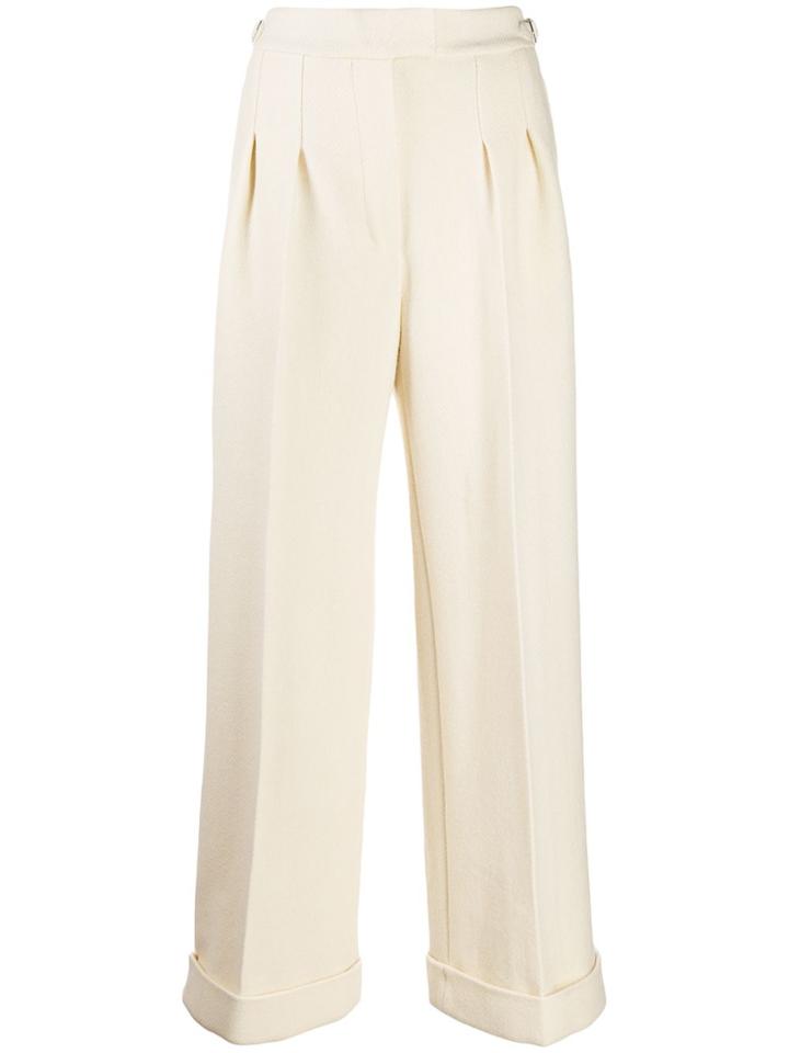 Holland & Holland Wide-leg Tailored Trousers - Neutrals