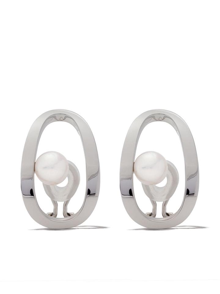 Tasaki 18kt White Gold Aurora Akoya Pearl Earrings