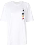 Sandra Mansour Round Neck Embroidered Front T-shirt - White