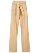 Egrey Paperbag Waist Palazzo Trousers - Nude & Neutrals