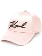 Karl Lagerfeld Logo Cap - Pink