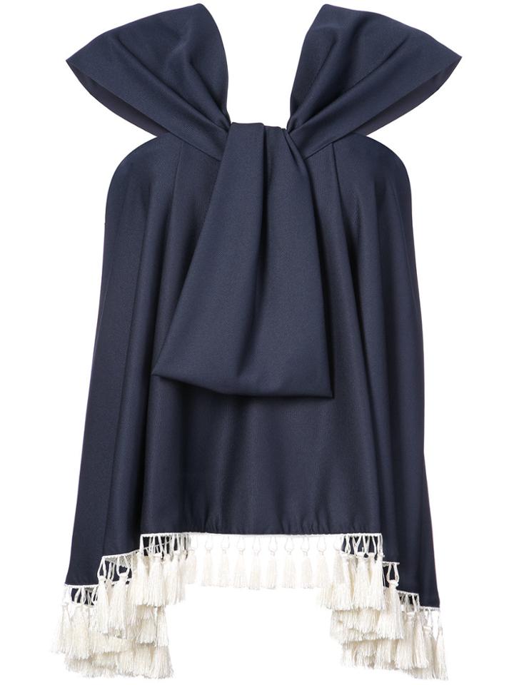Sachin & Babi Tassel Hem Hippodrome Top - Blue