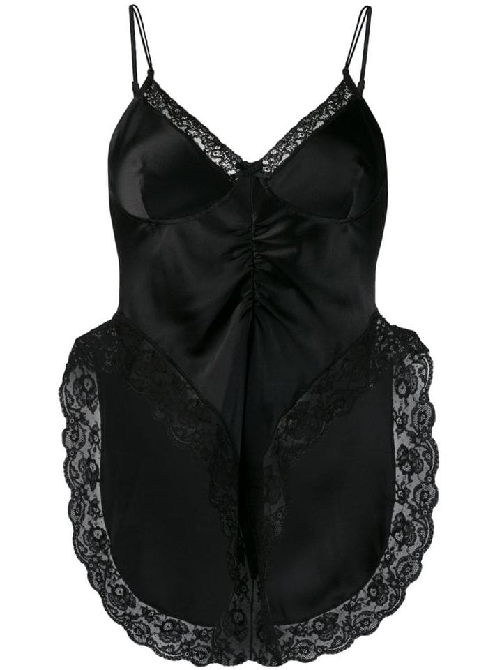 Alexander Wang Scalloped Lace Slip Vest - Black