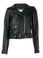 Michael Michael Kors Cropped Leather Jacket - Black