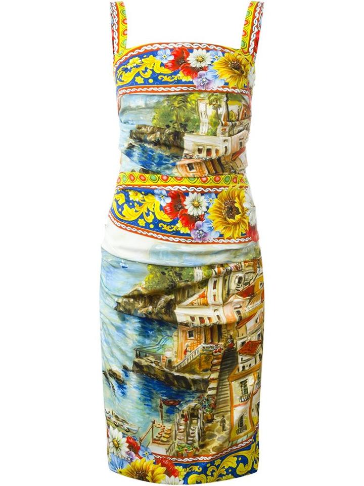 Dolce & Gabbana Landscape Print Dress